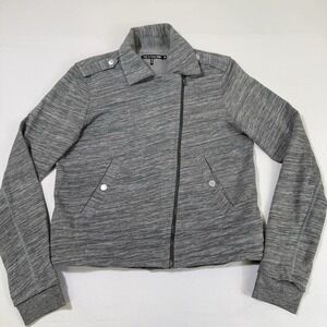 Rag & Bone Jacket Womens M Tweed Knit Asymmetrical Full Zip Collared Pockets